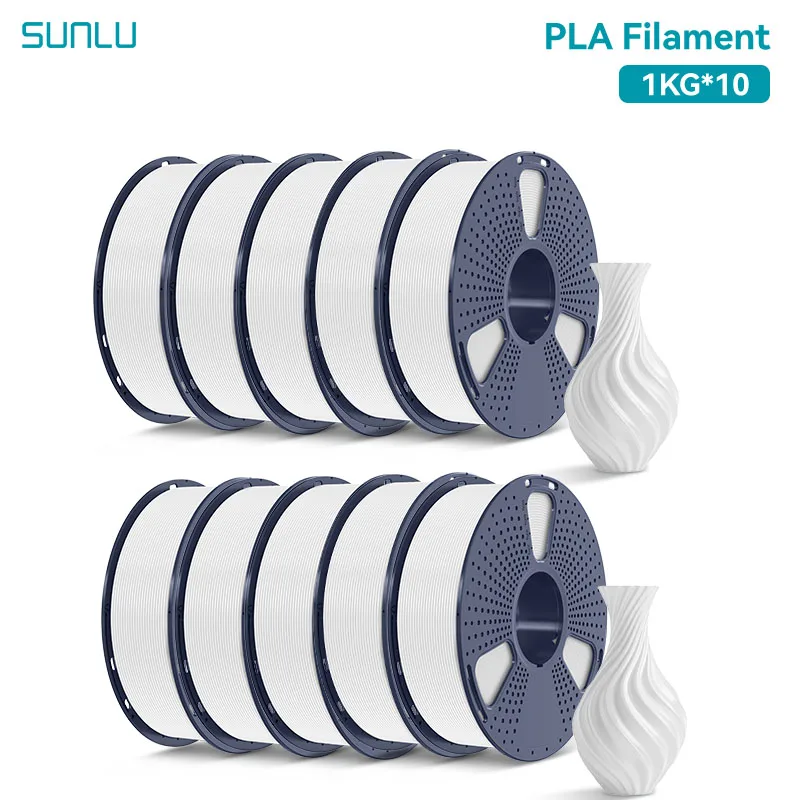 SUNLU PLA / High Speed PLA / PLA + 2.0 10KG im Bündel 1,75mm 1KG, extrem robust 2-3X stärker, Hochgeschwindigkeits-3D-Druckfilament