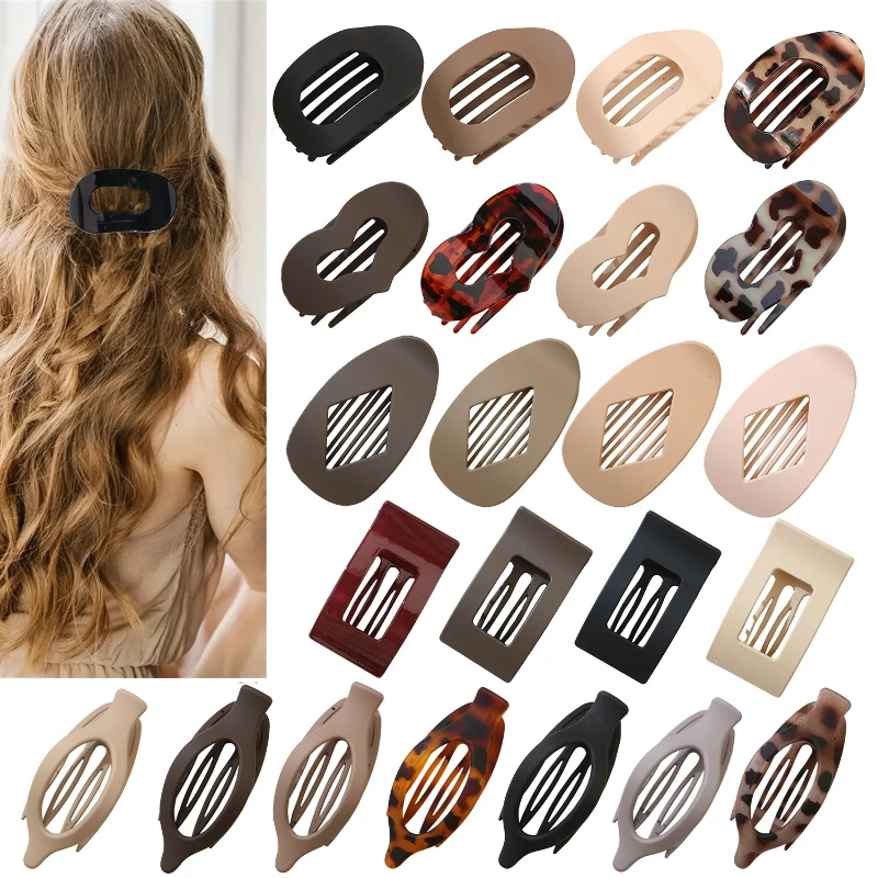 ABS Matte Seamless Hair Clip Set, Simple and Versatile Leopard Print Hair Accessory, Perfect for Girls To Choose From