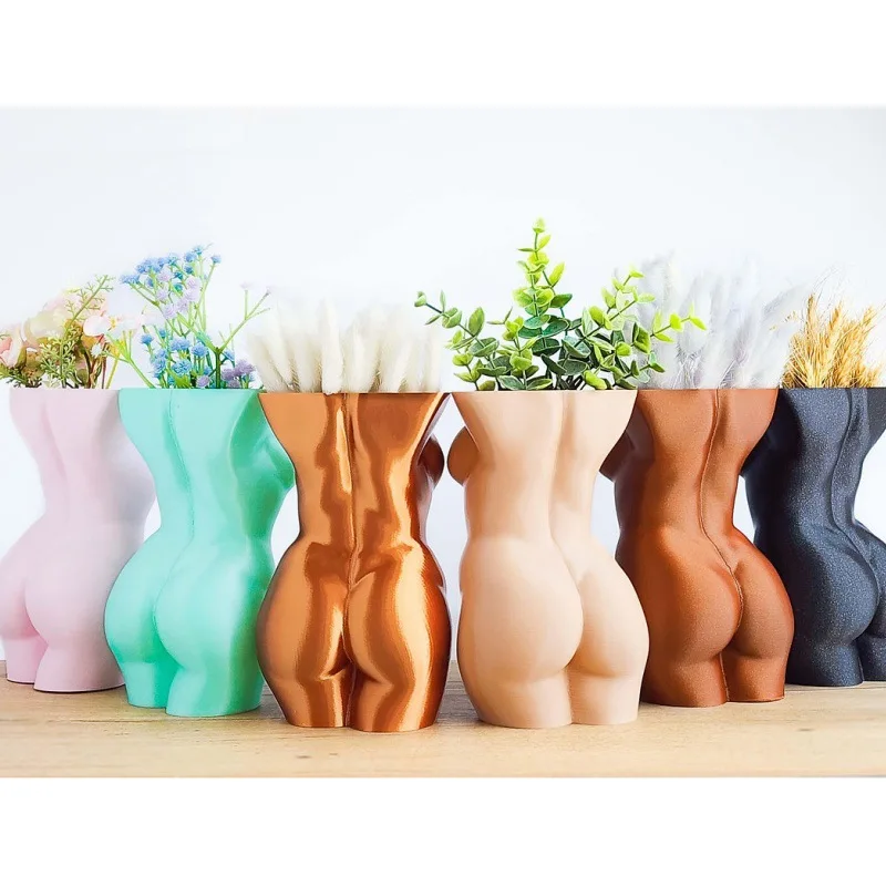 

Nordic creative simulation body art vase handmade resin flower pot living room ceramic ceramic vase desktop decoration