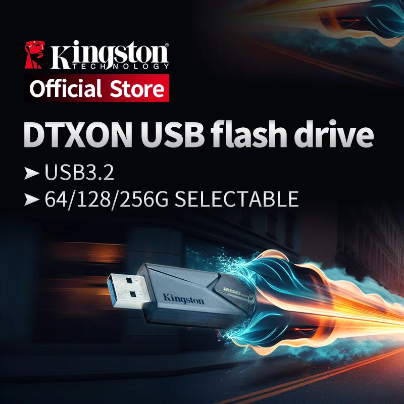 USB-флеш-накопитель Kingston, 64 ГБ, 128 ГБ, 256 ГБ, USB3.2 Gen1