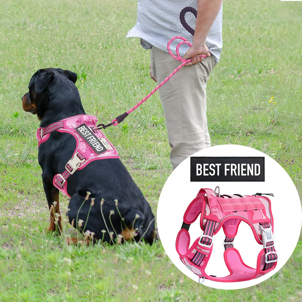 Arnés reflectante para perros, chaleco táctico para perros medianos y grandes, duradero, resistente al agua para mascotas, entrenamiento para caminar al aire libre, caza