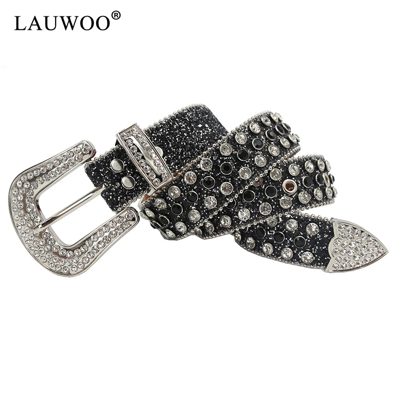 Rhinestones Belts Bling Luxury Strap Belt For Women Men Cinto De Strass New Hot Western Studded Belt Crystal Cowgirl Cowboy