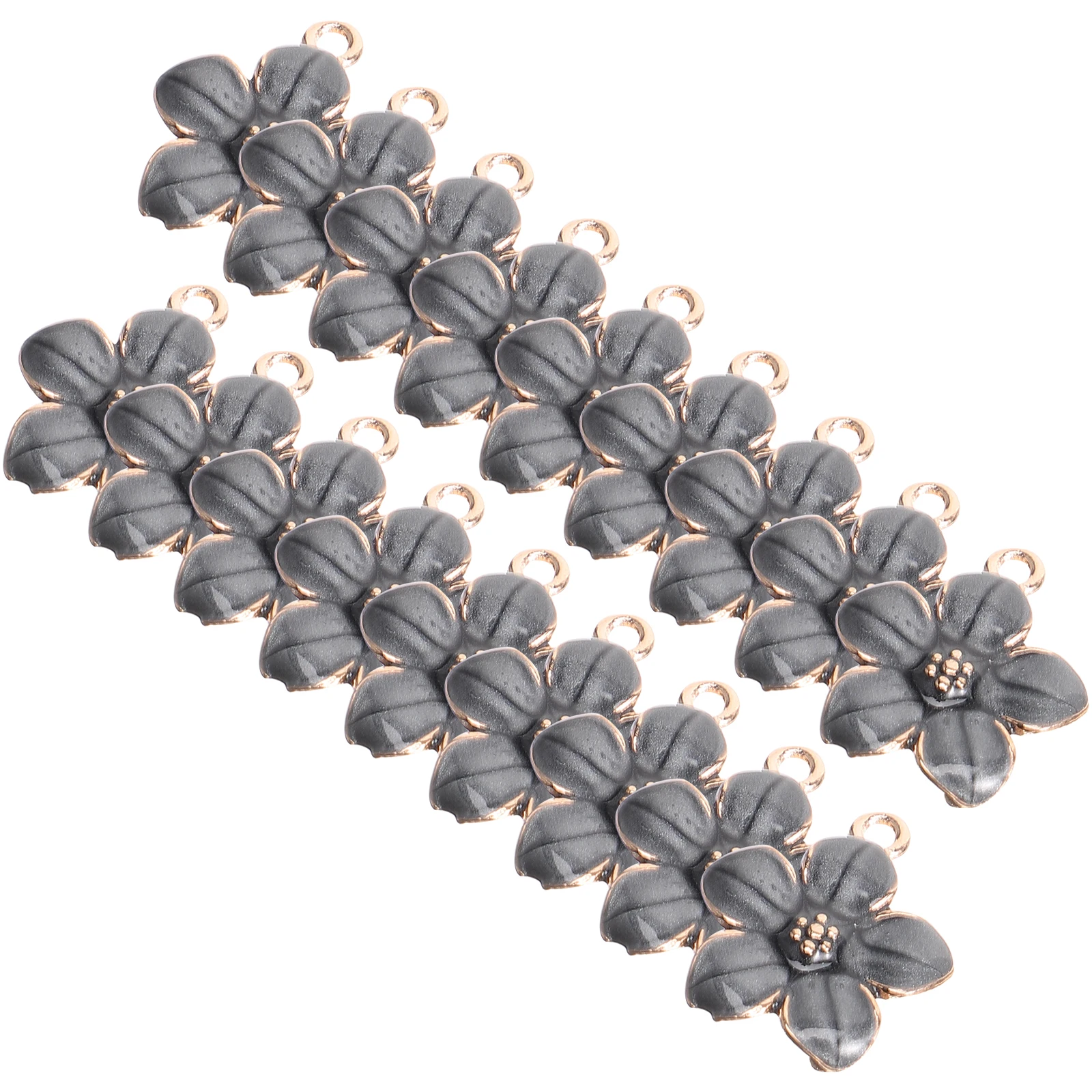 

Cherry Blossom Pendant Mini Black Alloy Flower Charms Necklace Making DIY Supplies Decorative Pendants Jewelry Accessories