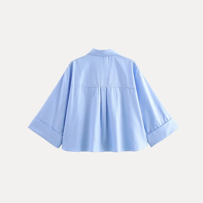

Faionable Ox irt Women's Sle Simple Long Sve Turn-down Collar ort irt Spring New Arrival Polyester Fiber 00%