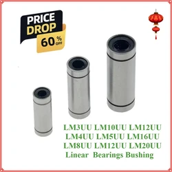 LM6UU CNC Bearings Rod Linear Bushing LM8UU Linear Ball Bush Motion LM3UU LM4UU LM10UU LM16UU LM6UU LM12UU Rail 8mm 16mm