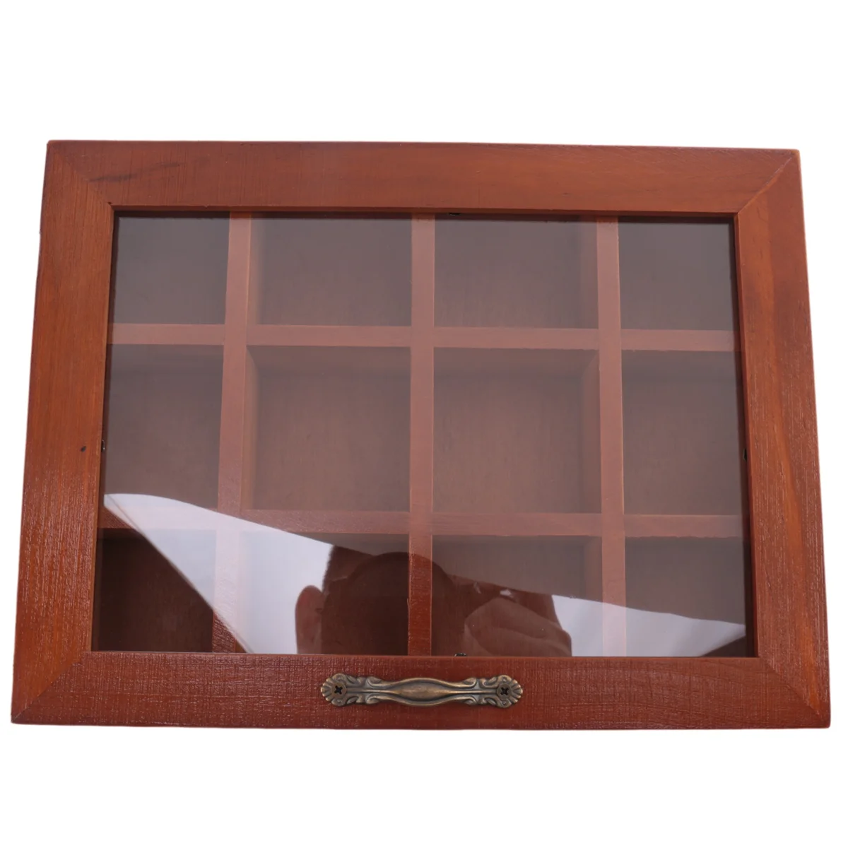 Новый деревянный держатель для чайных пакетиков с 12 сетками, пакеты для сахара, пакеты для специй, футляр для хранения, коробки для пакетиков для кофе быстрого приготовления с прозрачной крышкой