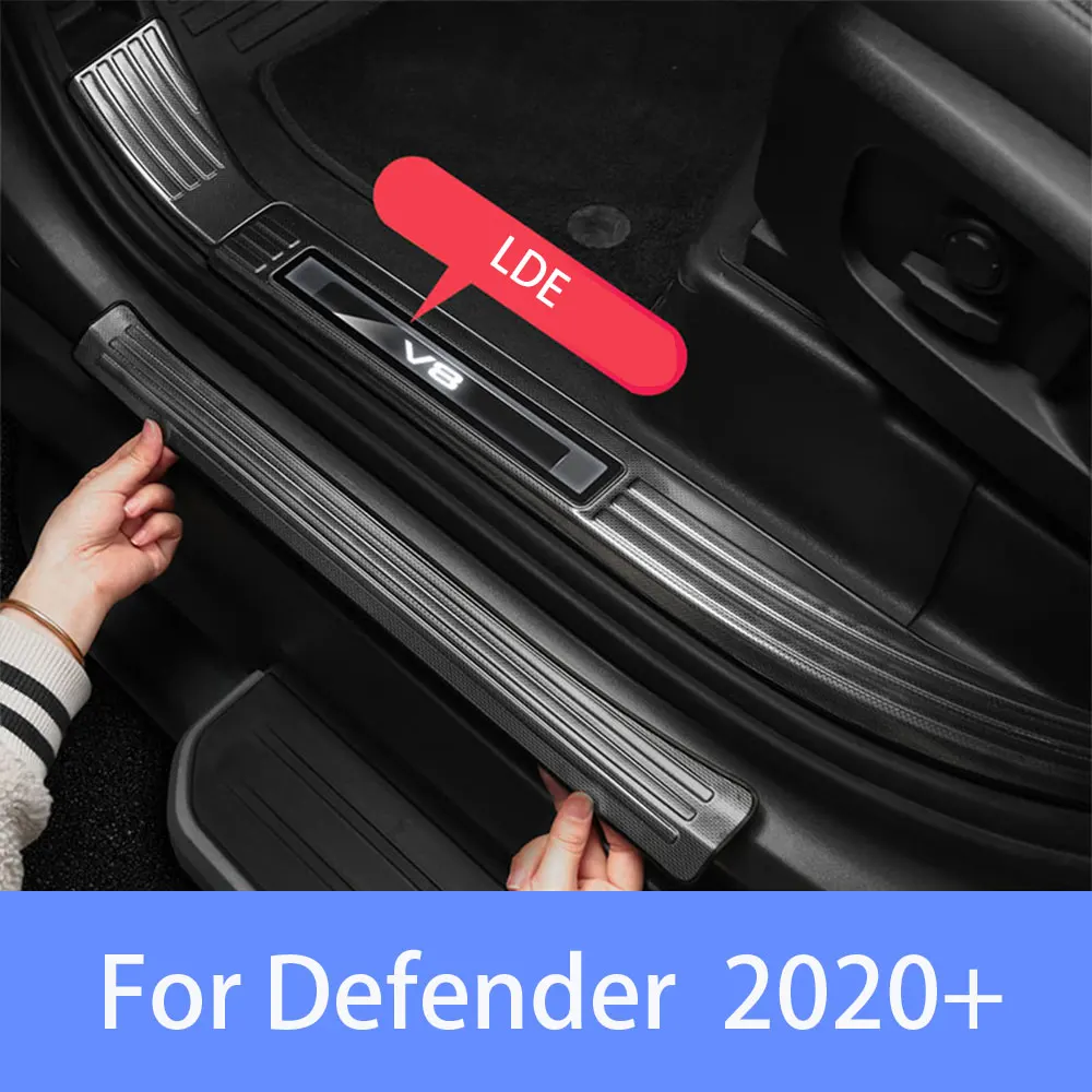 

For Land Rover 20-26 Defender 110 130 stainless steel door pedal sill protection modification accessories