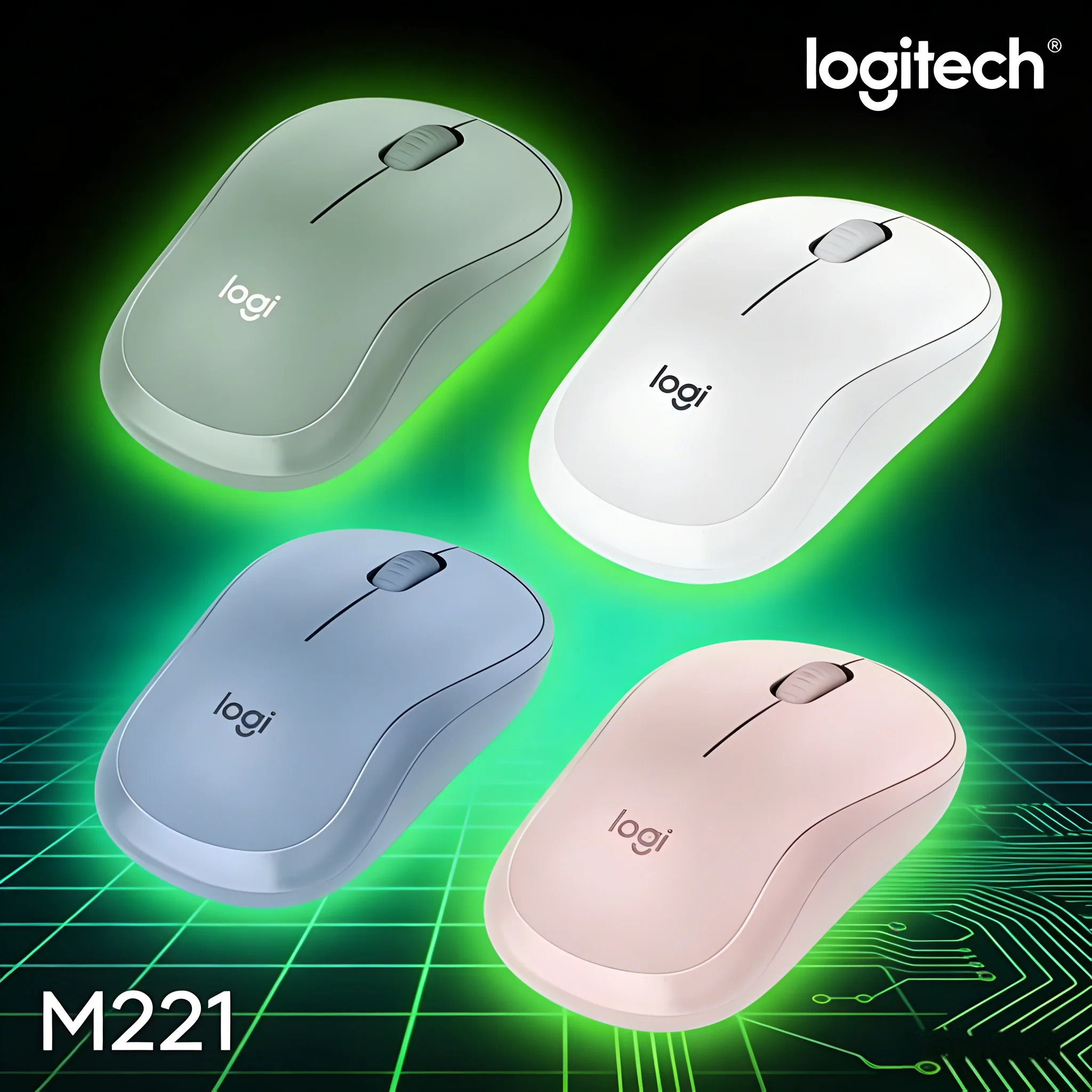 

M221 Logitech Silent Wireless Mouse, Mini Compact, USB Portable for Daily Use & Travel