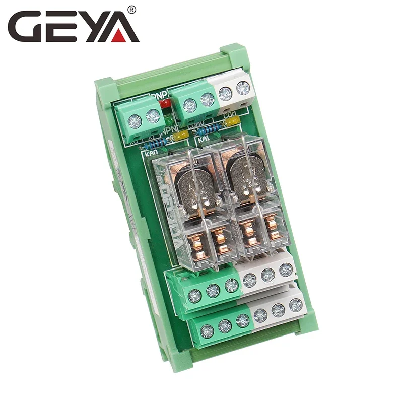 GEYA 2NG2R 2 Channel Relay Module 2NO 2NC DPDT PLC RELAY Interface 12V 24V AC/DC