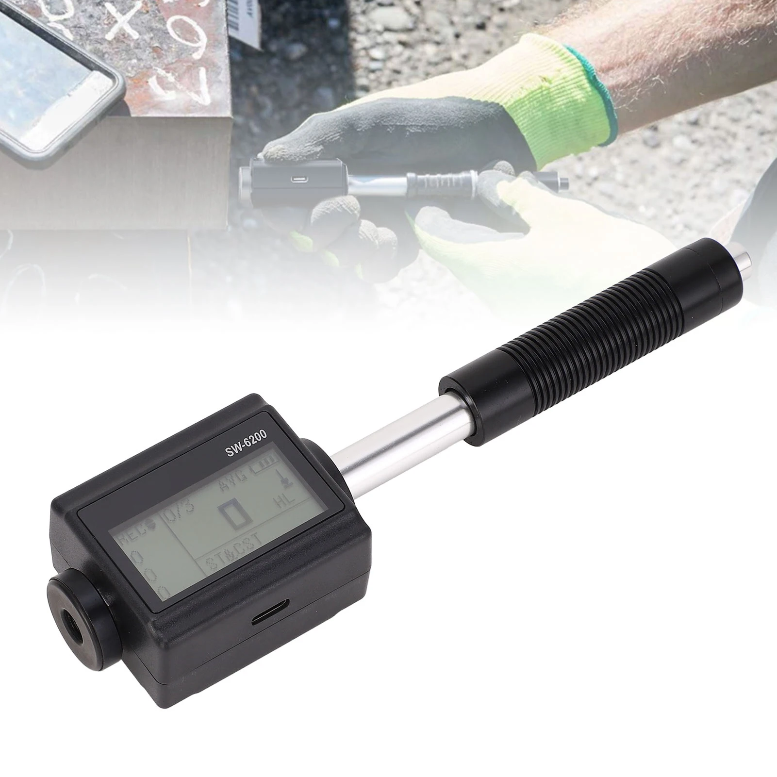 اختبار صلابة ليب 7 في 1 شاشة ديجيتال قلم معدني نوع اختبار صلابة ليب متر مقياس الصلابة المعدنية اختبار صلابة ليب