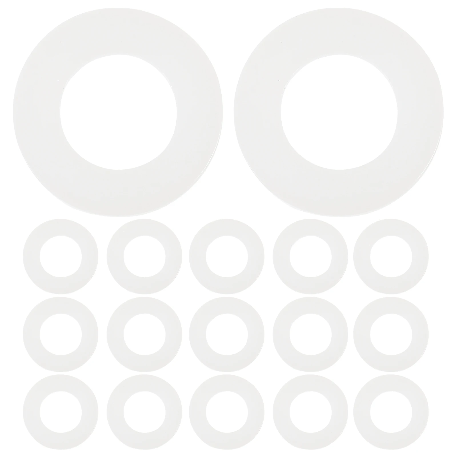 

20 Pcs White Nylon Flat Washers for Screws Furniture Equipment Maintenance Round Gaskets Anti Loose Hardware Accessories