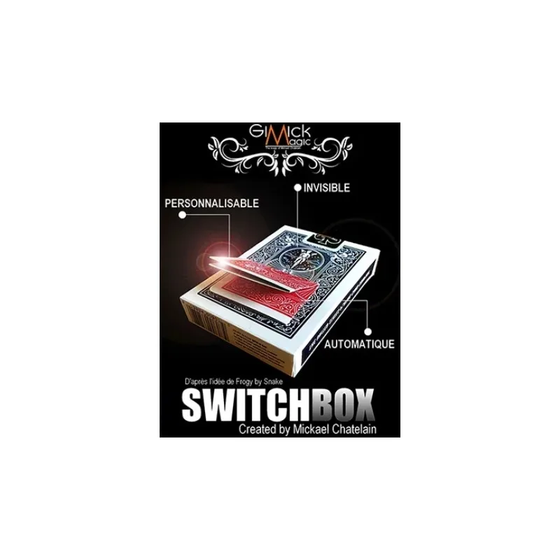 Mickael Chatelain SWITCHBOX Gimmicks Close Up Magic Tricks Poker Deck Cards Magia Toys Illusions Magician Props