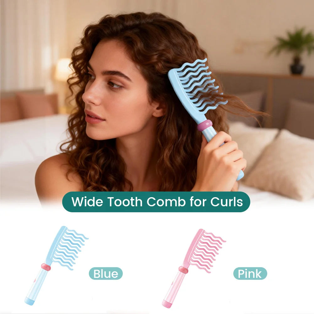 Curly Hair Detangling Comb - A - Hair Care For Curly Dry Hair recension och pris
