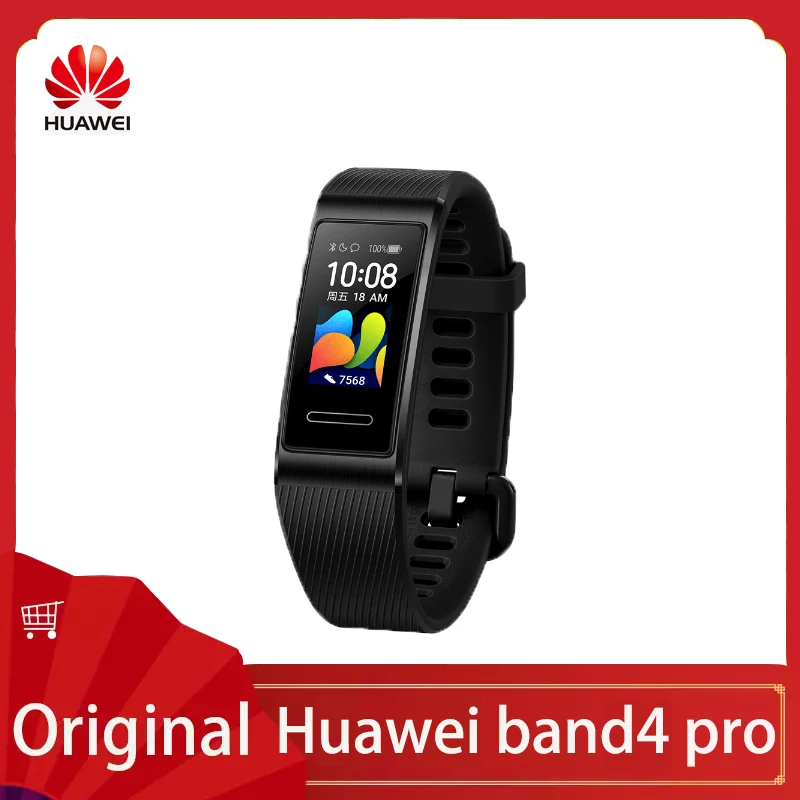 New Huawei Band 4 Pro GPS Smart Band Metal Frame Color Touchscreen Blood oxygen Swim Heart Rate Sensor Sleep Bracelet