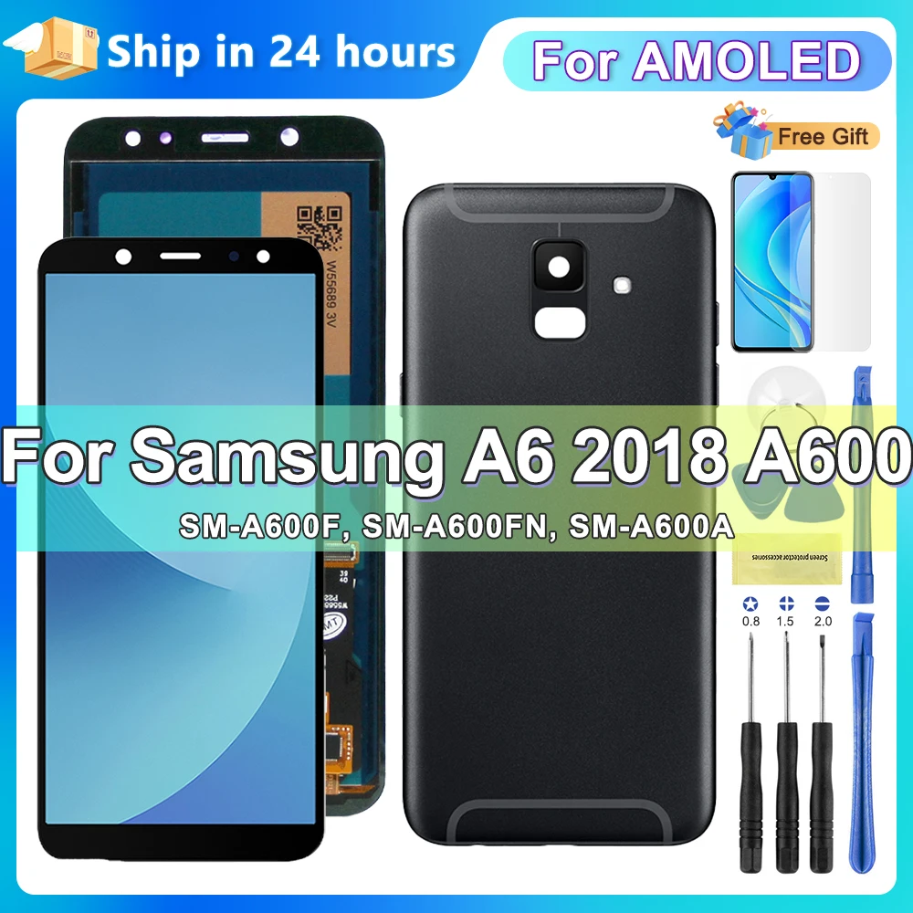 Pantalla Lcd para Samsung Galaxy A6 2018 A600, montaje de pantalla táctil, reemplazo de pantalla