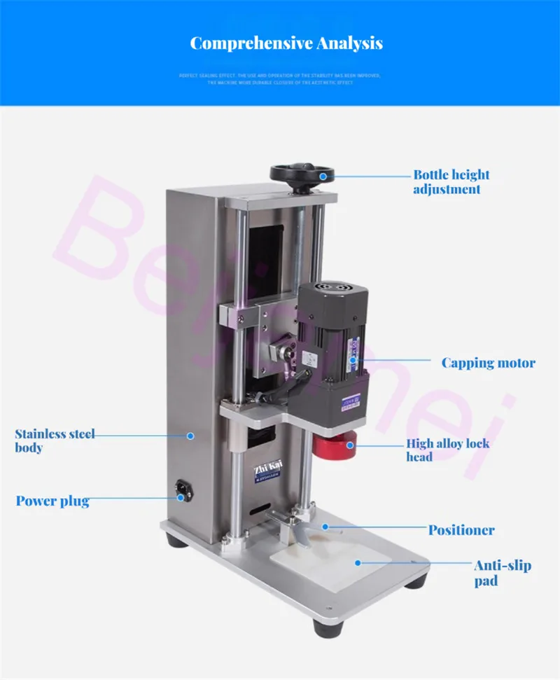 Bàn Tự Động Đóng Nắp Máy Điện Nhựa Nắp Chai Kín Khóa Máy Nước Capper