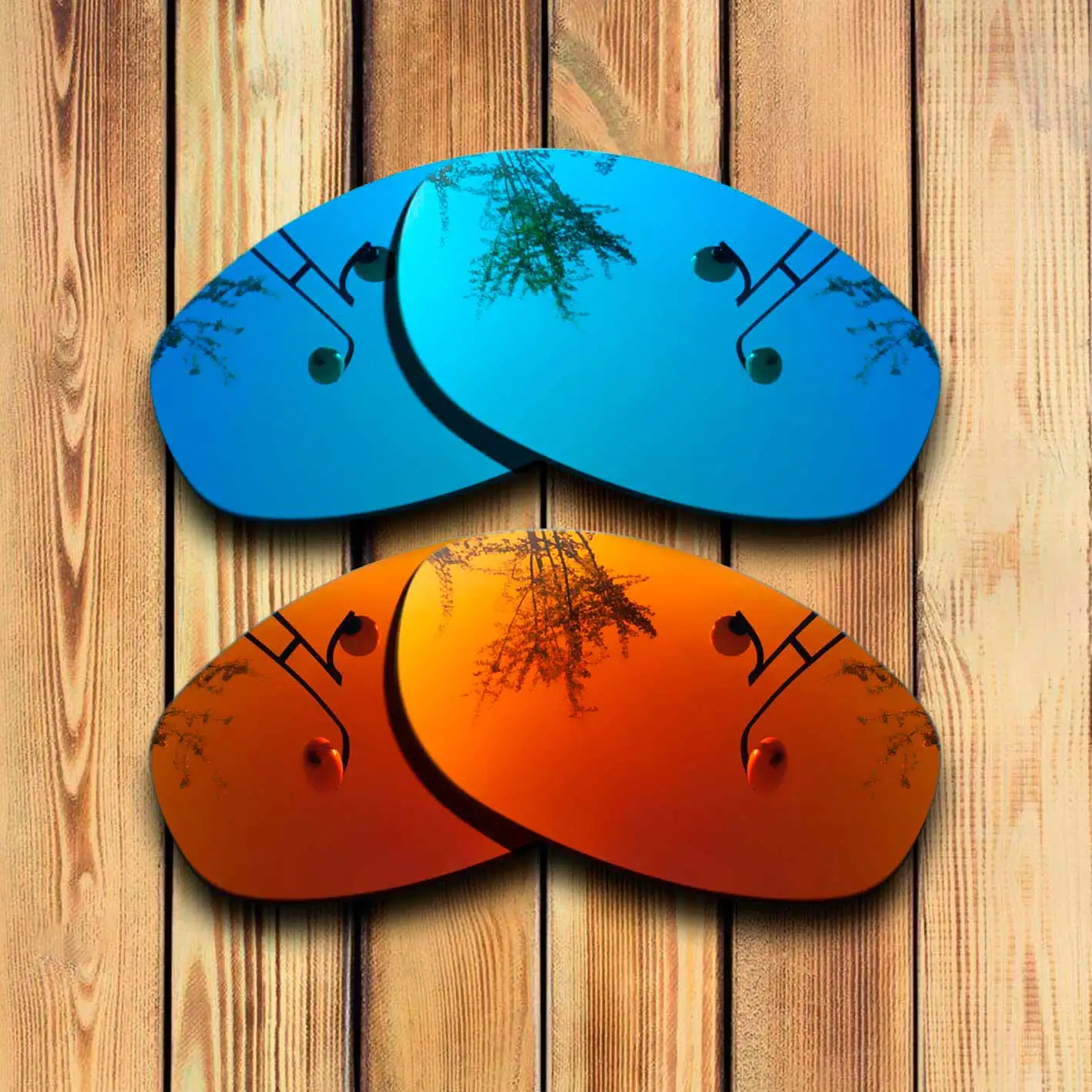 

100% Precisely Cut Polarized Replacement Lenses for Dangerous Sunglasses Blue& Red Combine Options