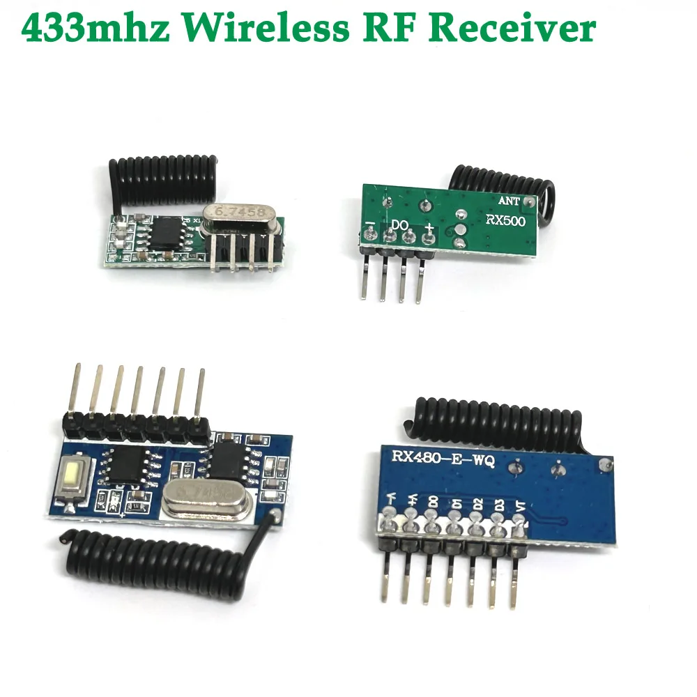 1/2/6/10pcs 433mhz Wireless RF Receiver Learning Code Decoder Module 433 MHZ 4CH output Diy kit For Remote Control 1527 encoding