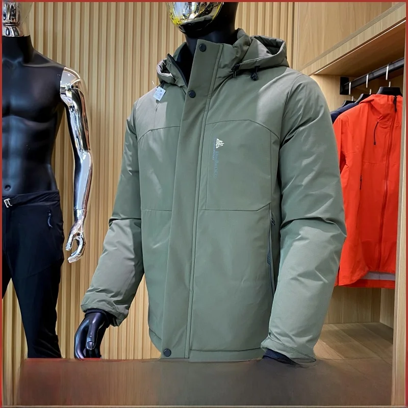 

Warmth Overflowing Men's Thiened Winter Cotton Jaet Busin Casual Sle Stand Fit Youth Faion Daily Wear Zipper Cl...