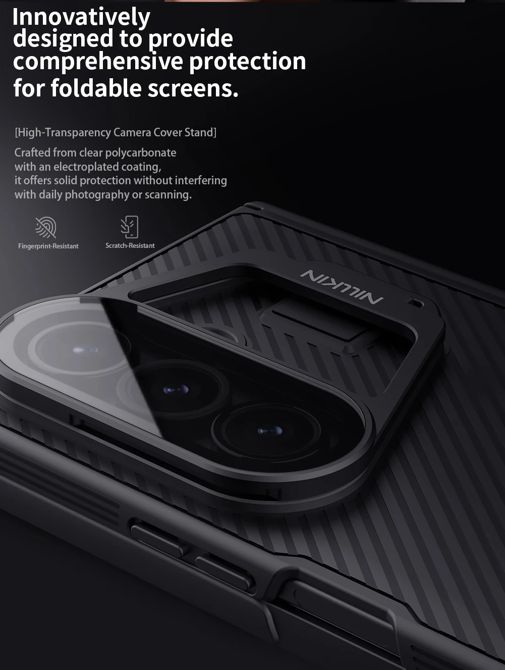 Чехол Nillkin для Samsung Galaxy Z Fold 7 5G Magsafe, магнитная опора, противоударный матовый прозрачный объектив, чехол-подставка для камеры