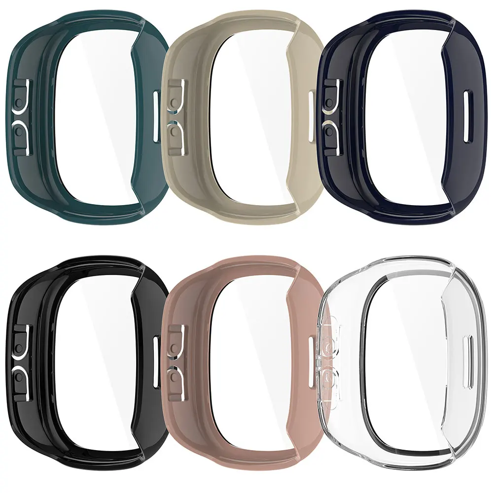 2-in-1 Screen Protector Case +Tempered Glass For Fitbit Ace LTE,PC Cover Case Shockproof Bumper Frame Shell For Fitbit Ace Lte