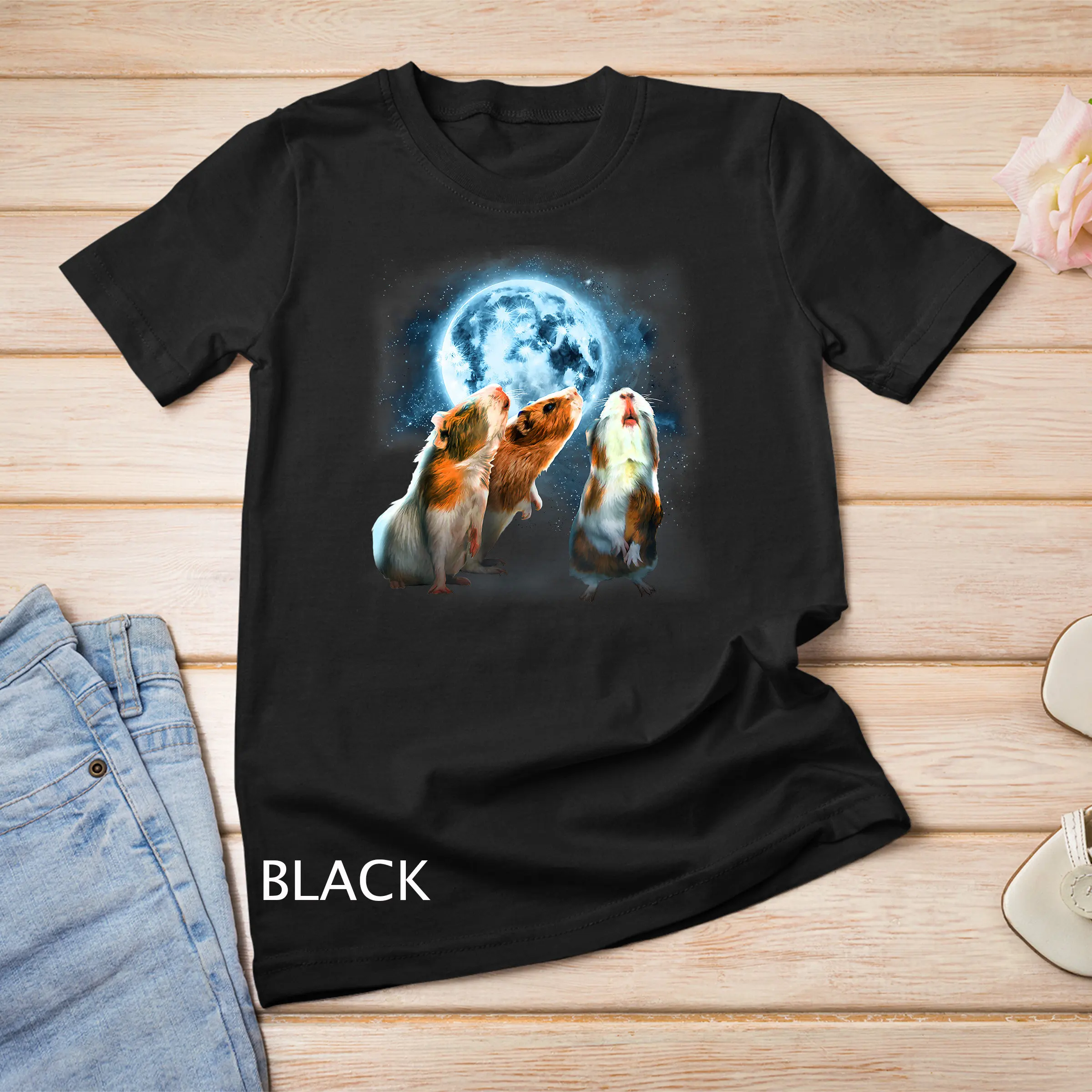 Guinea Pigs Howling At The Moon Funny Pig T Shirt Sweat