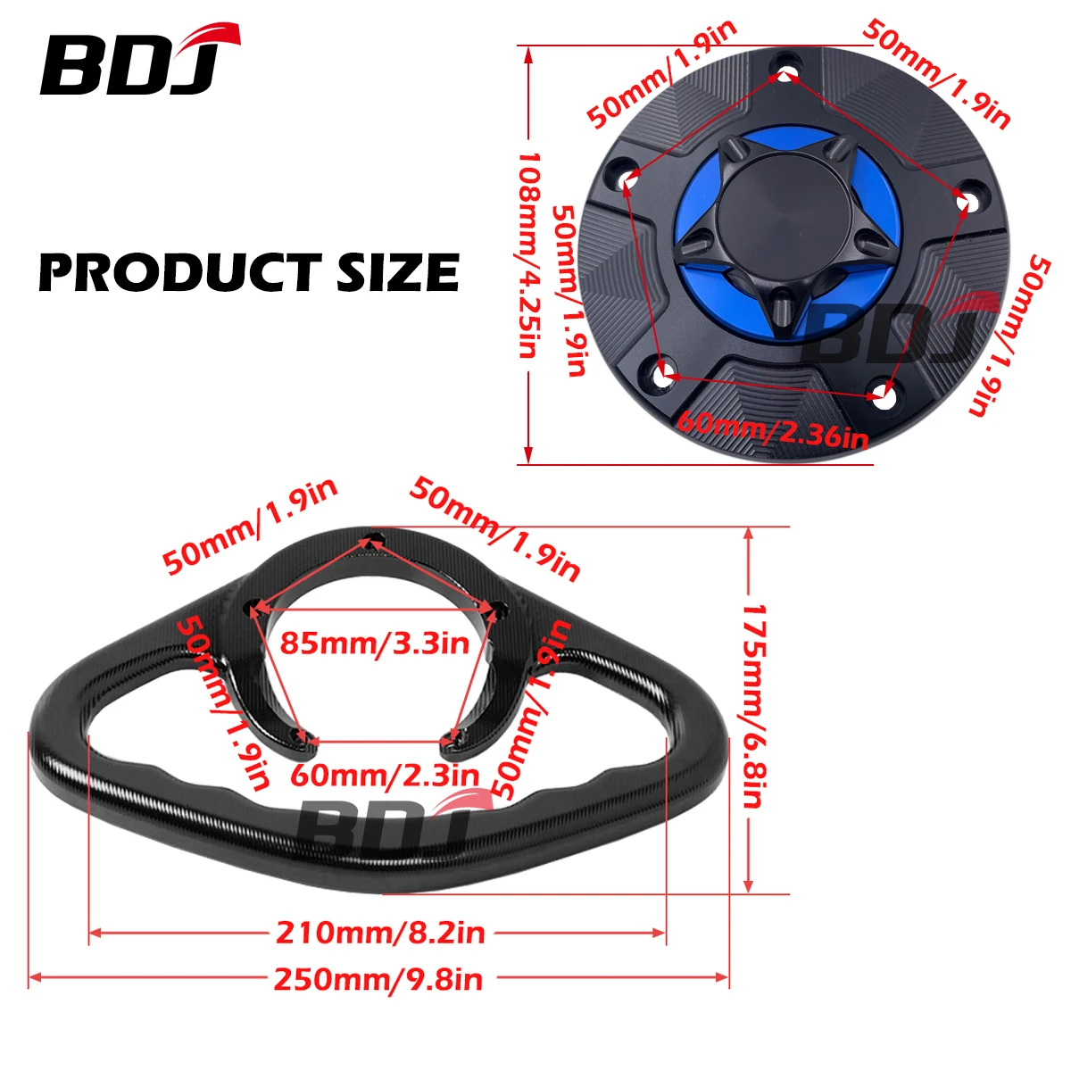 BDJ GSXR Gas Fuel Tank Cap Oil Fuel Tank Cap For Suzuki GSXR GSX-R 650 750 1000 K5 K6 K7 K8 K9 K11 Quick Disassembly Cap