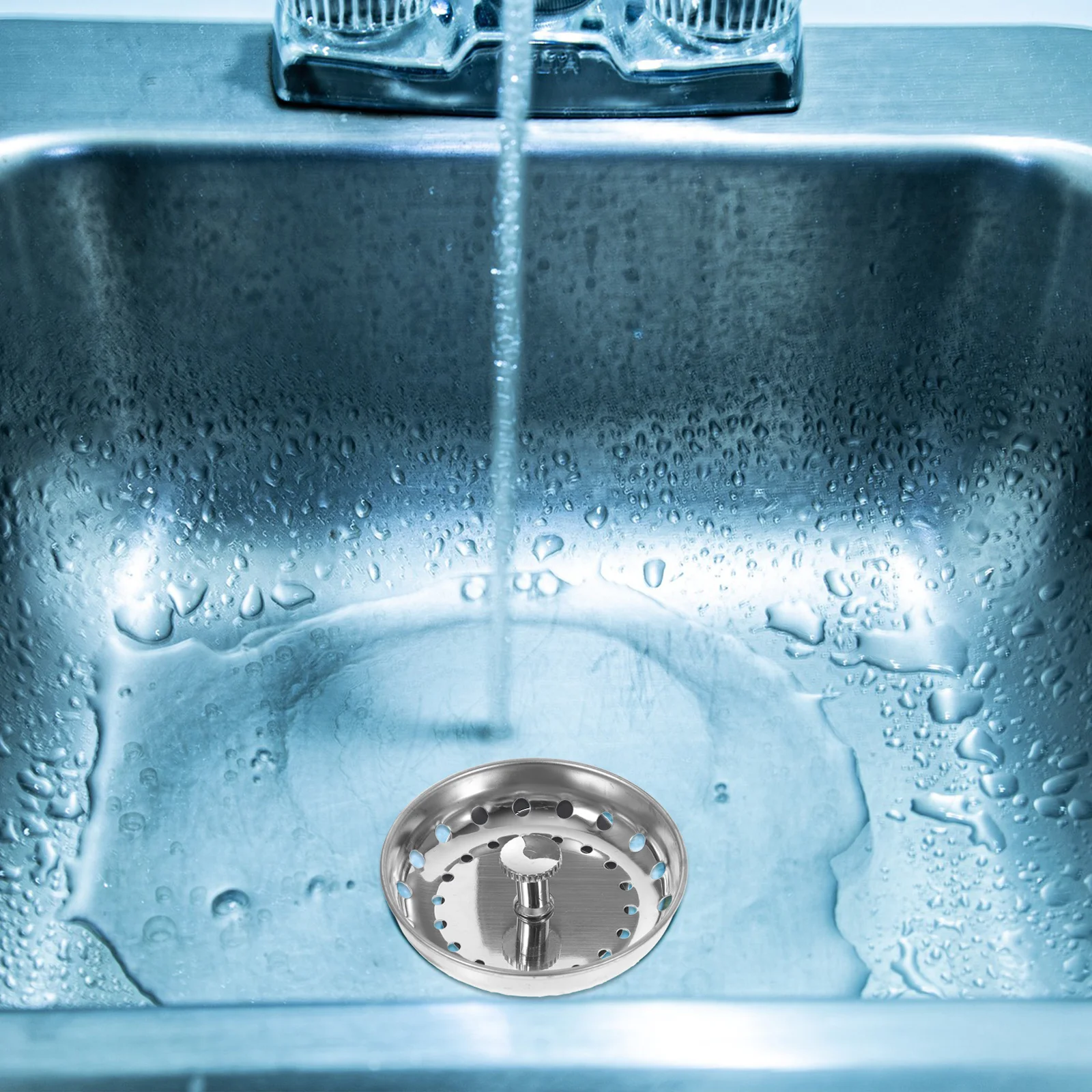 1 مجموعة مصفاة حوض بالوعة المطبخ استنزاف سلة الفولاذ المقاوم للصدأ الأسود المغلفة مكافحة انسداد تصفية لحطام الطعام حواف ناعمة