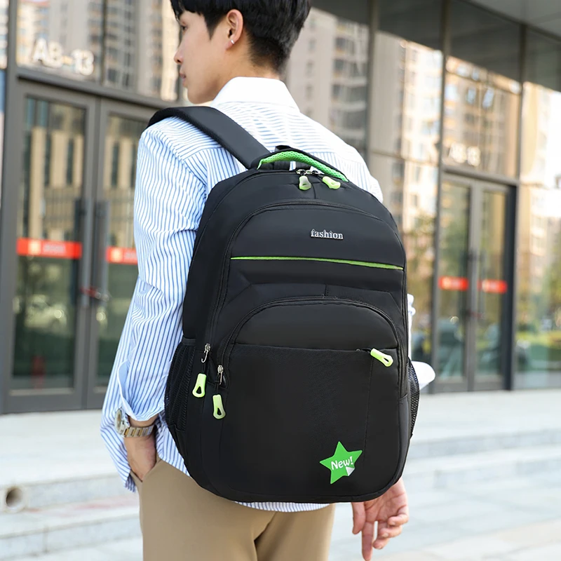 

Fashion Large Capacity Backpack Men's Business School Bag Multifunctional Student Laptop Bag Lightweight Travel Commuter