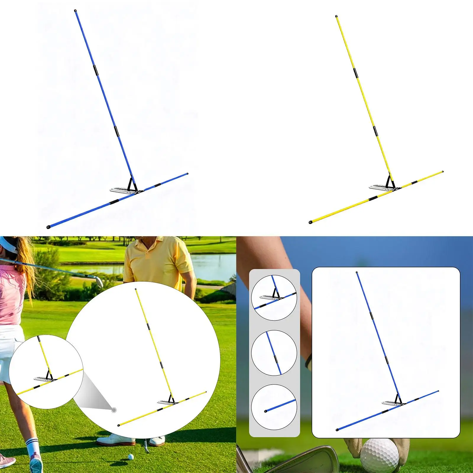 Golf Alignment Stick Holder, Auxiliary Tool, Position Correction for Indoor, Garden And Outdoor Areas