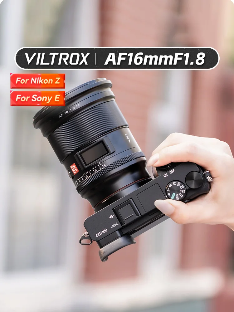 Viltrox AF 16mm F1.8 FE  Wide Angle Fisheye Auto Focus  Full Frame Mirrorless Camera Lens for Sony E A7III A7IV A7SIII 16 1.8