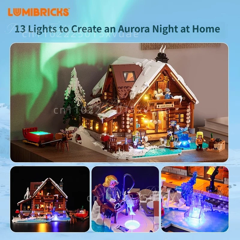Preventa Lumibricks Aurora observación casa de madera bloques de construcción casa Retro ensamblada escena de calle modelo juguete regalo coleccionable