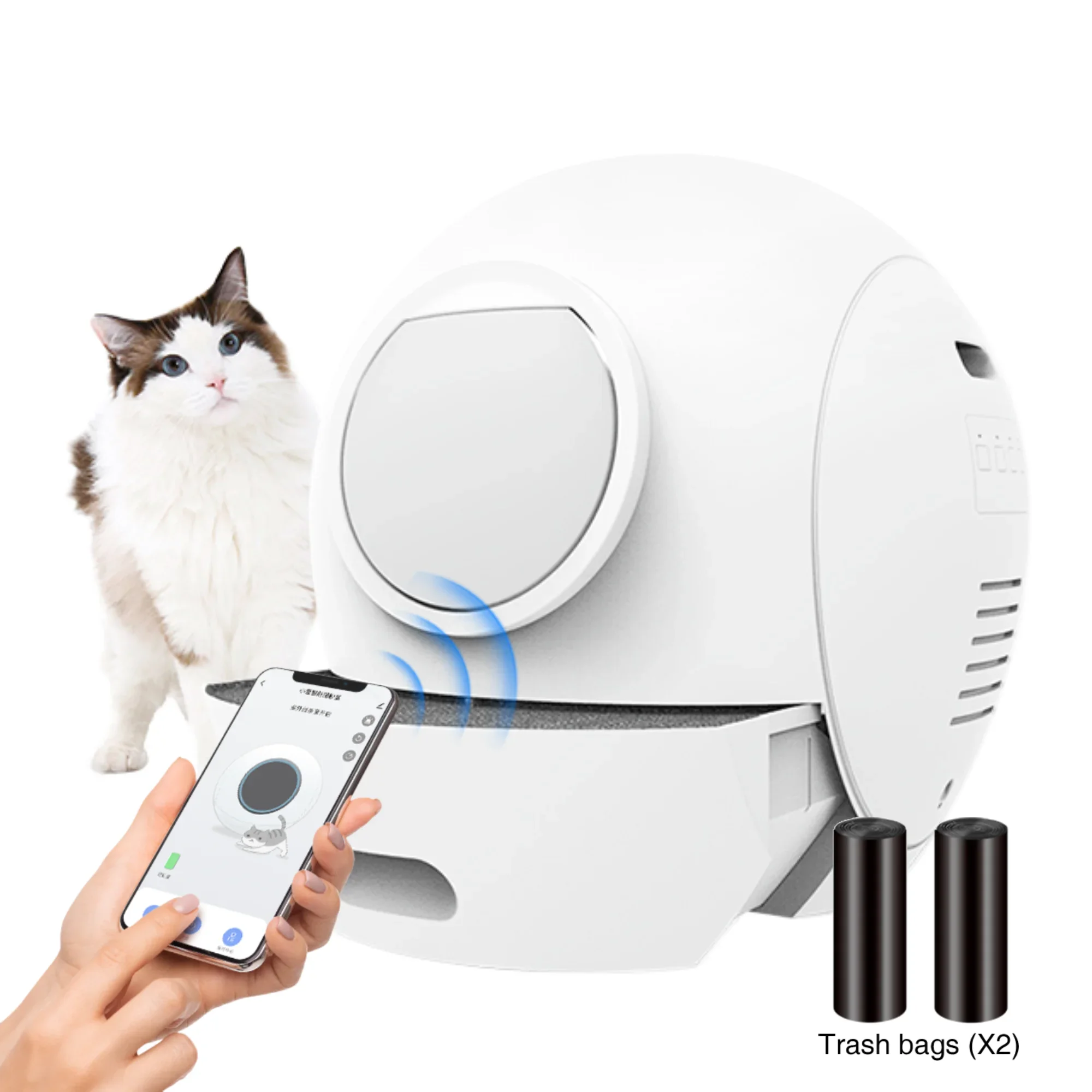 Slimme automatische kattenbox en accessoires Geautomatiseerde zelfreiniging met app