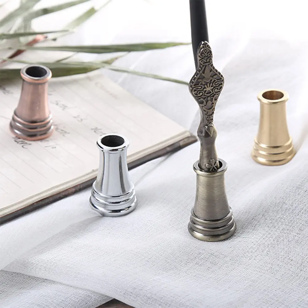 4Pcs Metal Retro Style Holder Retro Pen Stand For Office Desk Pen Holder Christmas Desk Accessories Stylish Single