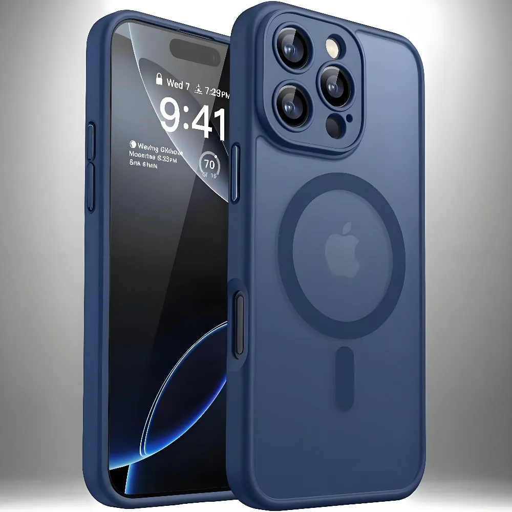 Translucent Magnetic Frosted Matte Phone Case For iPhone 18 Pro 17 16 15 14 13 12 11 Pro Max For Magsafe Wireless Charge Cover