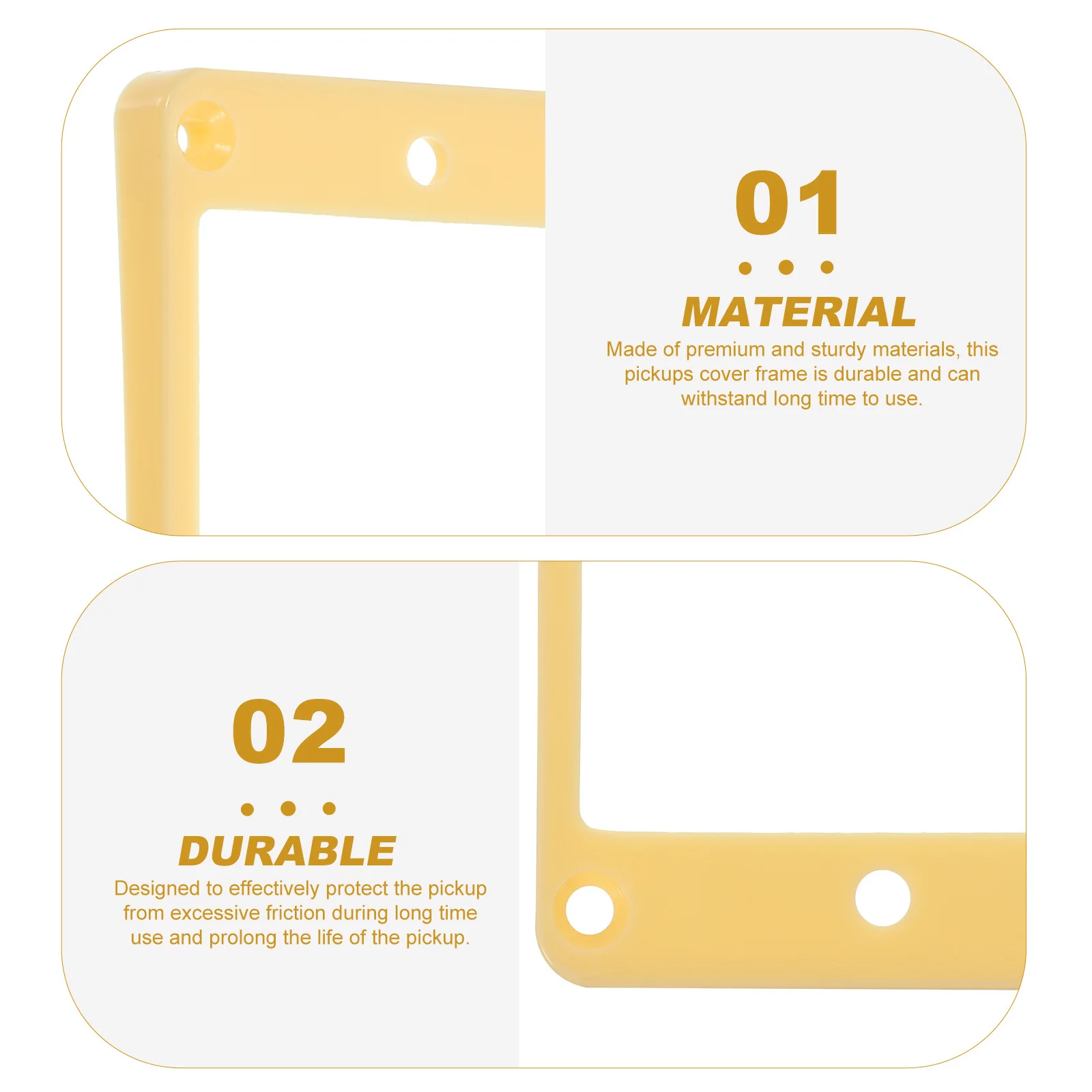

2Pcs Pickup Frames Exquisite Processing Technology Protective Guitar Parts Accessories Pickups Frame Guitar Pickups Frame