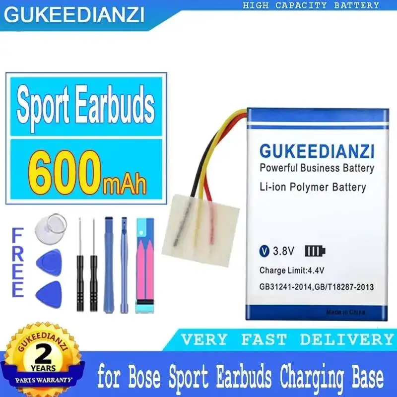 Base de carga para auriculares deportivos, batería de alta compatibilidad, segura, 600mAh, para auriculares deportivos Bose, caja base de carga