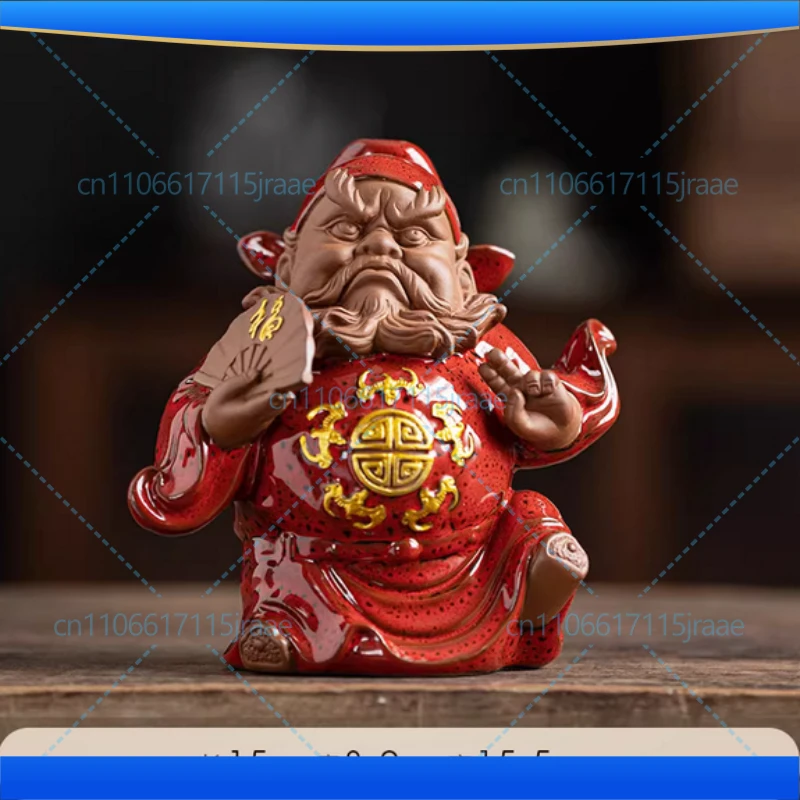 Ceramics Tianshi Zhong Kui Statue Chinese Folk Figures To Ward Off evil Ornaments Deluxe Home Room Office Feng Shui Statue