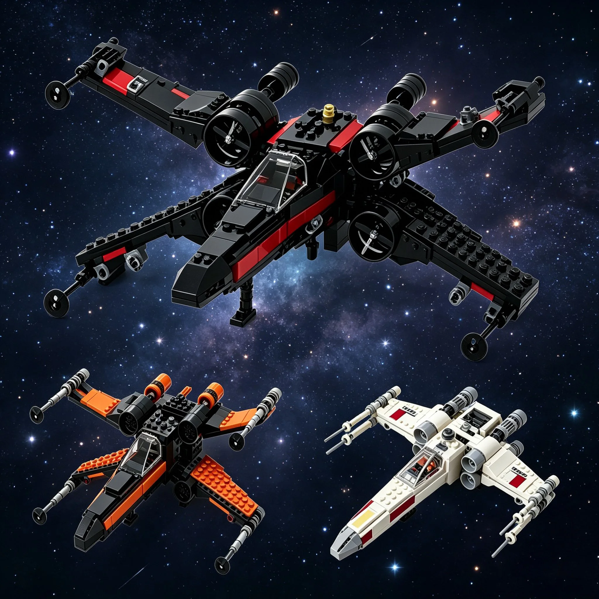 Star Space X-wing Fighter Building Blocks Classic Sci-fi Aircraft Model Bricks Kids Toy Birthday Gift For Kids Fans Collector