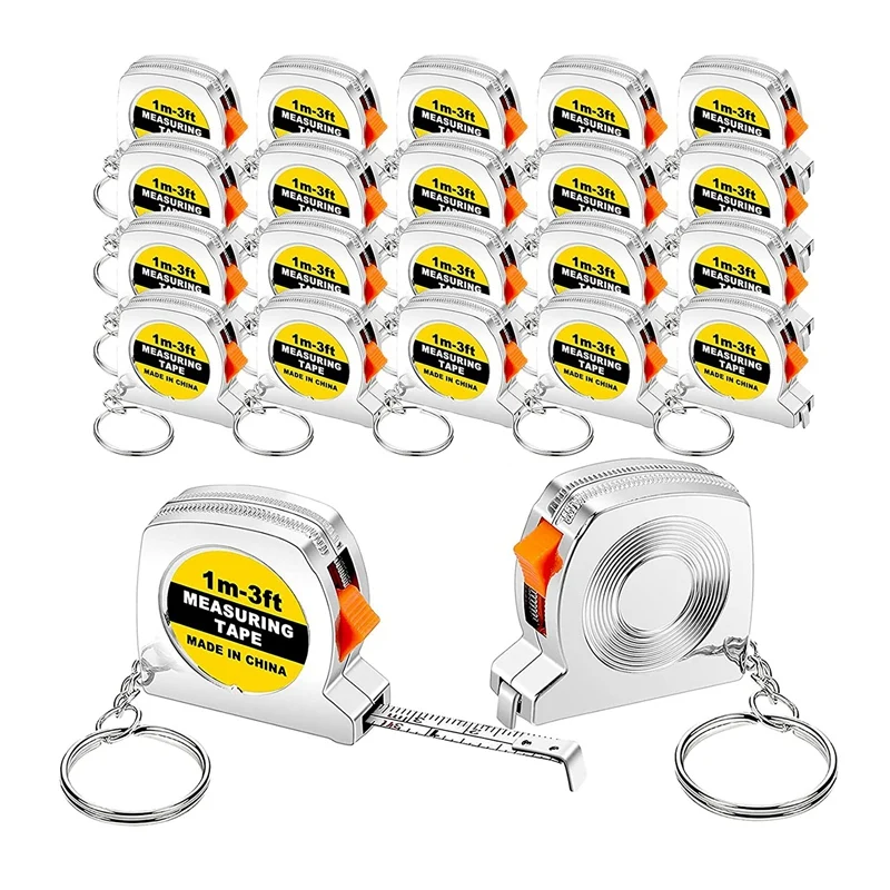 50 Pcs Functional Pocket Tape Measure Small Tape Measure Retractable Digital Measuring Tape 3Ft