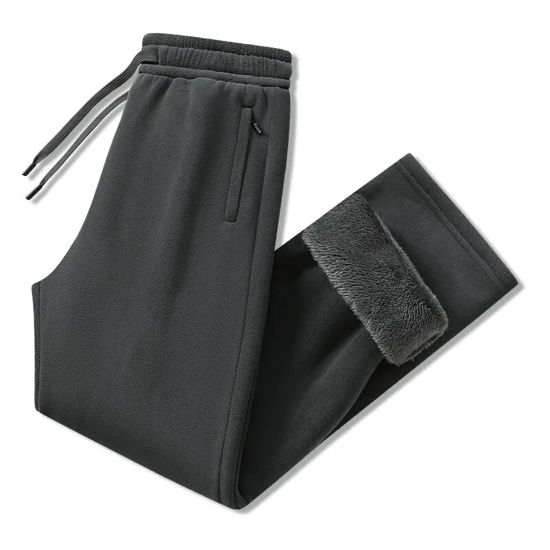 

Осень и зима, новые модные однотонные толстые бархатные теплые брюки для мужчин, повседневные свободные удобные спортивные большие брюки