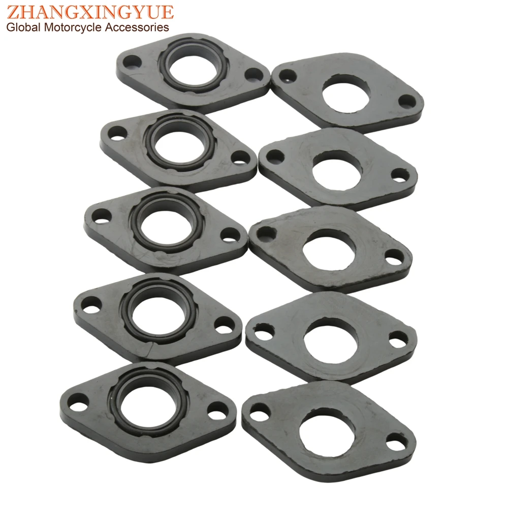 10PC Scooter Intake Manifold Spacer Gasket For Peugeot Kisbee 50 V-Clic 50cc 4T Engine Parts