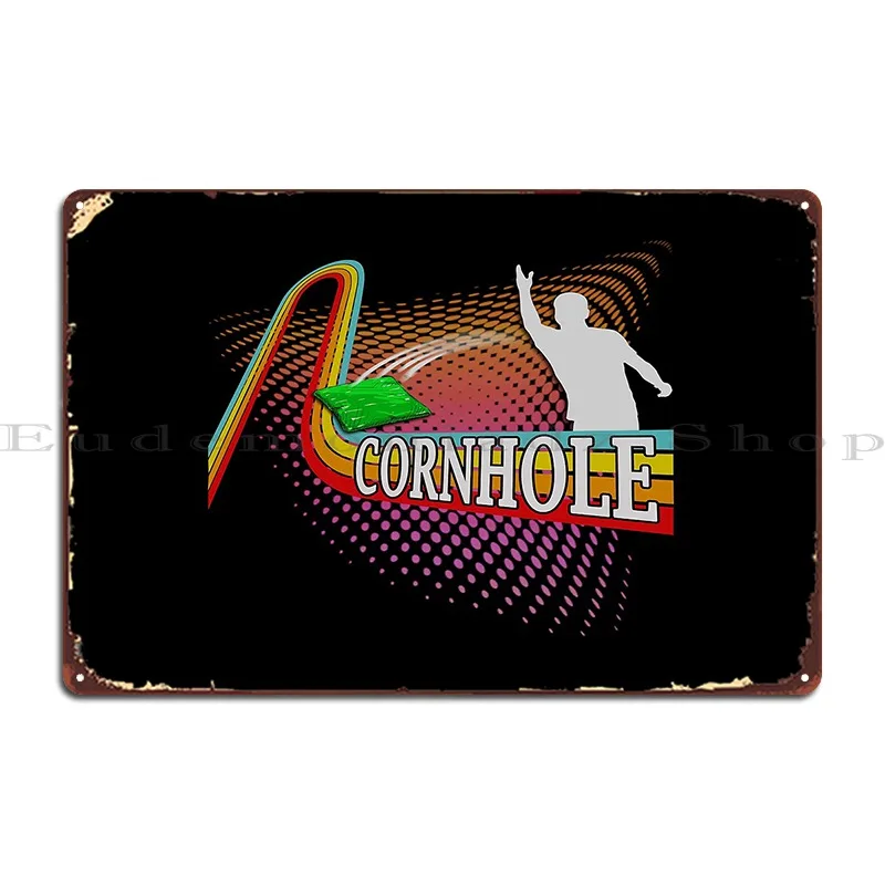 Cornhole Game Backyard Tailgate Metal Sign Bar Cave Printing Garage Retro Wall Pub Tin Sign Poster