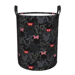 Custom Mickey Mouse Art Cartoon Laundry Hamper Large Storage Basket Kids Nursery Toy Organizer