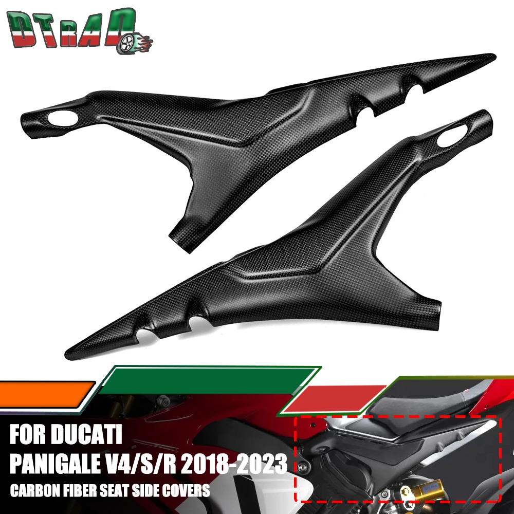 

For DUCATI Panigale V4 V4S V4R SP2 2018-2023 Carbon Fiber Frame Covers Seat Side Panels Motorcycle Accessories Modified Parts