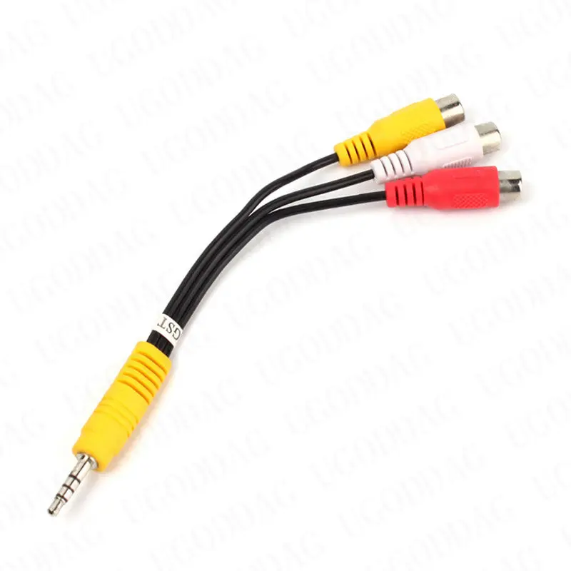 3.5mm Jack To 3 RCA Male Audio Video AV Cable AUX Stereo Cord 3RCA Standard Converter Wire for Speaker TV Box CD DVD Player