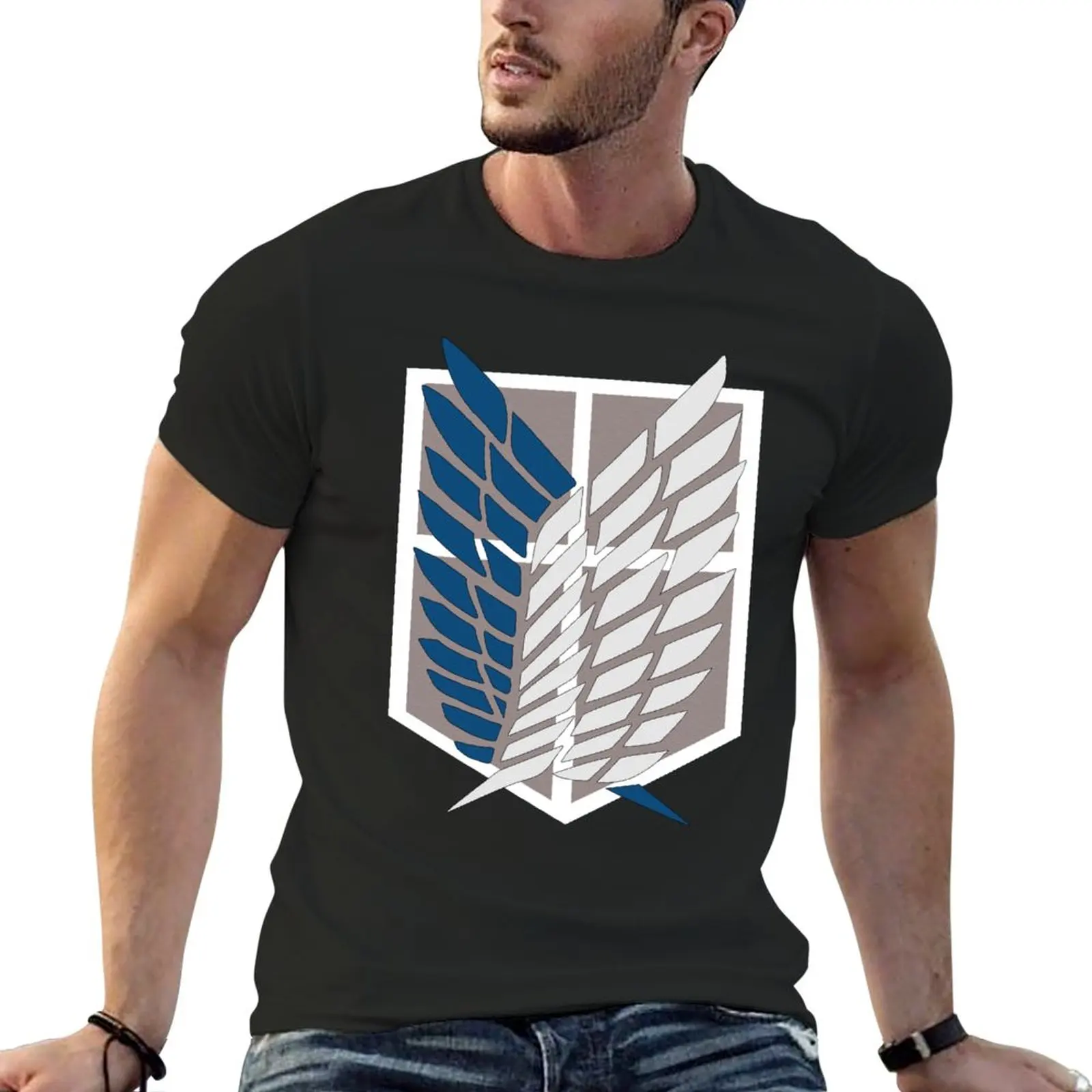 New shingeki no kyojin T-Shirt custom t shirts anime clothes T-shirts for men cotton