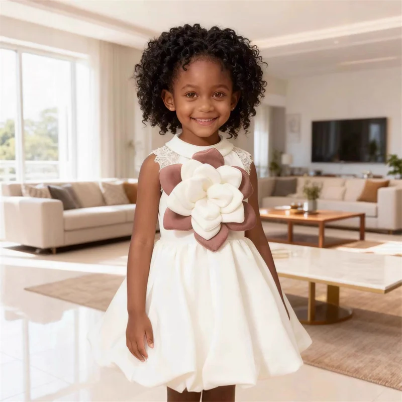 

Baby Kids Flower Fairy Princess Flower Girl Dress Children First Communion Dress Ball Gown Wedding Party Dress Birthday