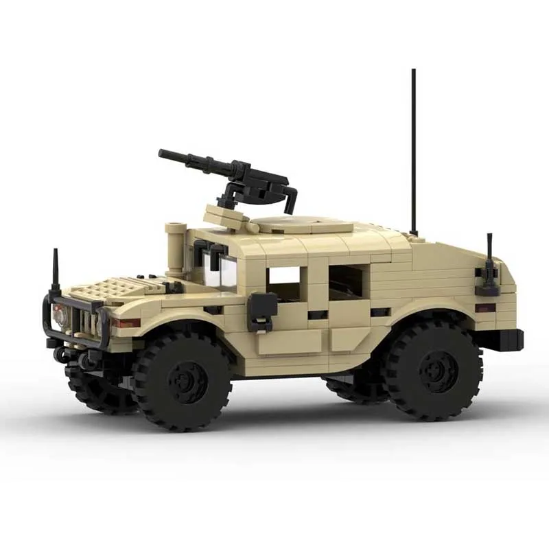 Military Model Moc Building Blocks Humvee Armored Car Model Model Technology Bricks Assembly Holiday Construstion Gift Set Toy
