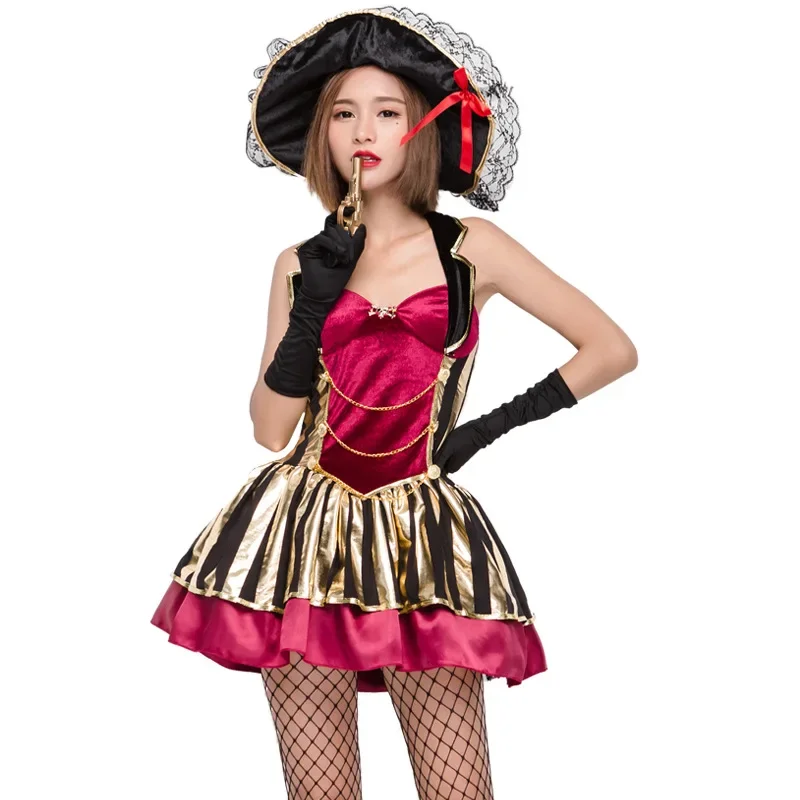 Halloween pirata traje mulher carnaval guerreiro caribe cosplay adulto fantasia fantasia festa vestir-se uniforme roupa